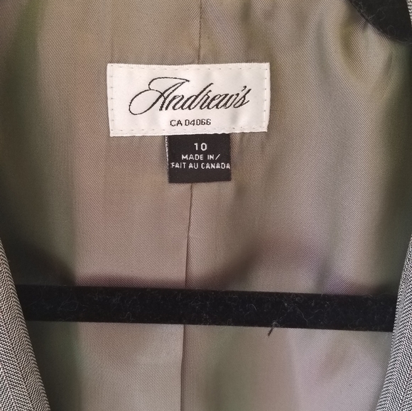 Wool Andrews blazer, grey plaid - Picture 3 of 4